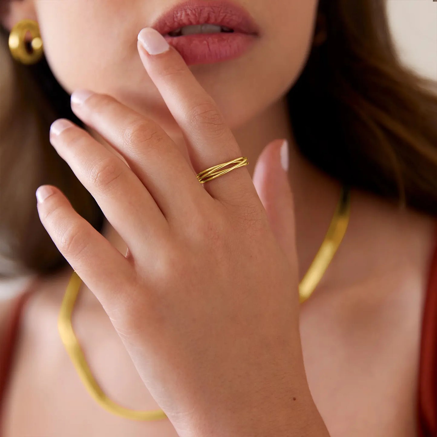 Interlocked Fidget Ring For Women