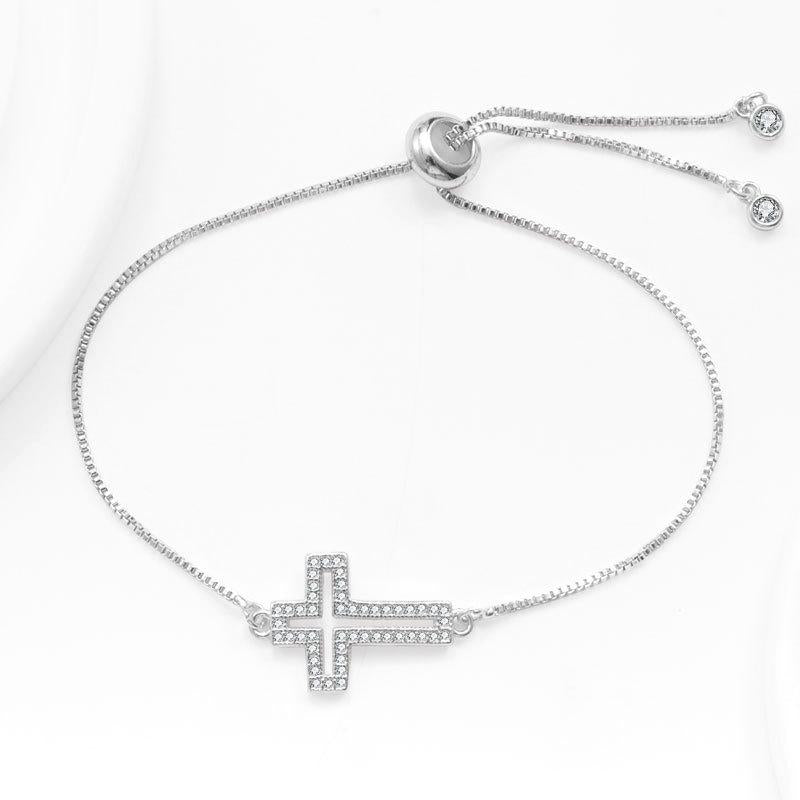 Hollowed Out Cross Bracelet