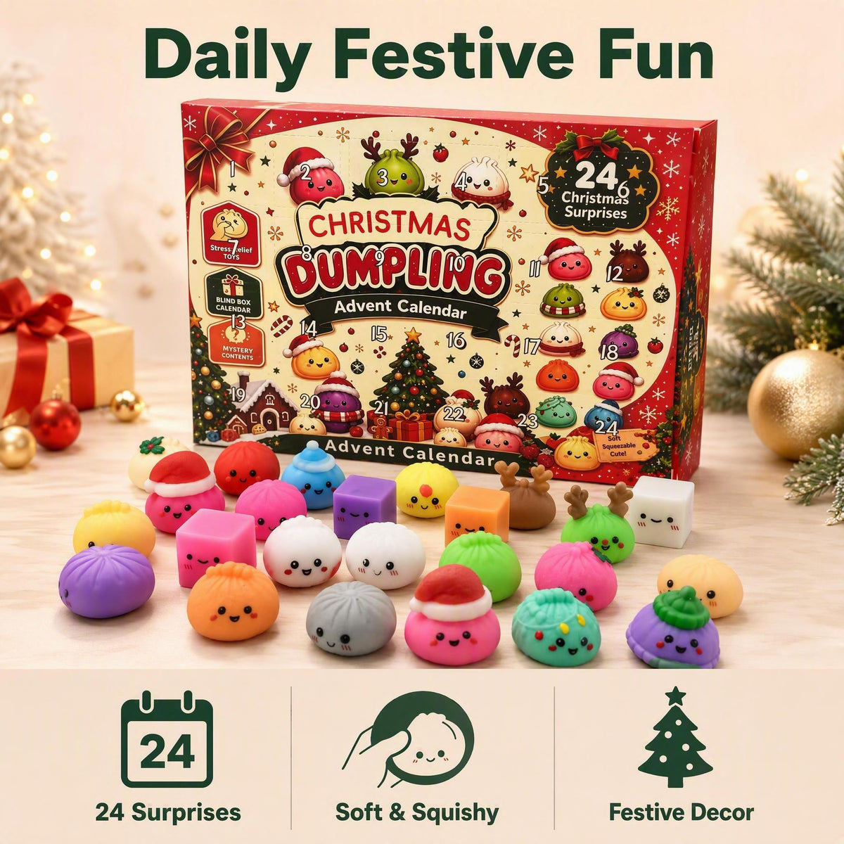 Christmas Dumpling Squishy Advent Calendar 2026