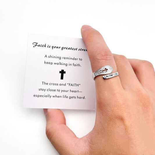 Faith Cross Ring